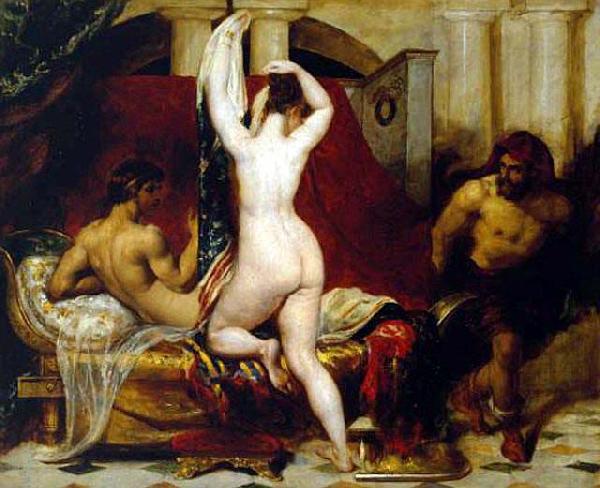 William Etty Candaules, King of Lydia, Shews his Wife by Stealth to Gyges oil painting image